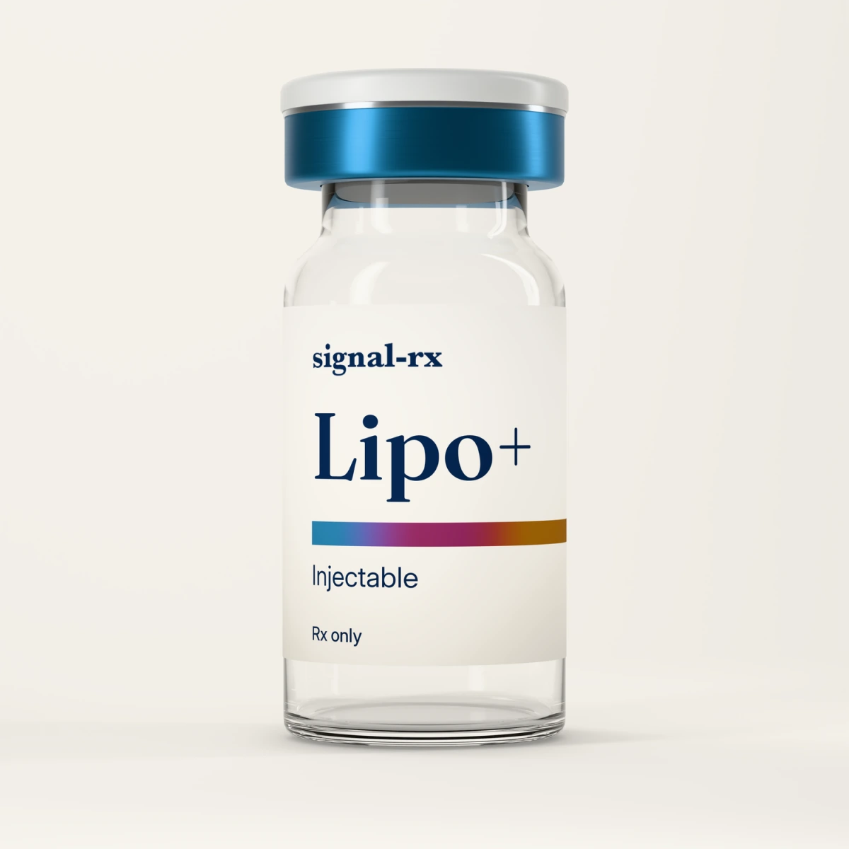 Front view of signal-rx Lipo+ vial